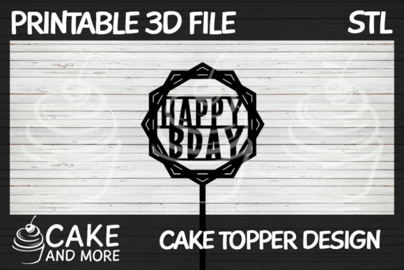 Adding a Modern Touch to Celebrations: The Geometric Happy BDAY Cake Topper