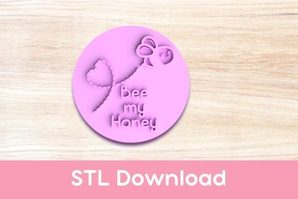 Adorable Bee My Honey Cookie Stamp STL