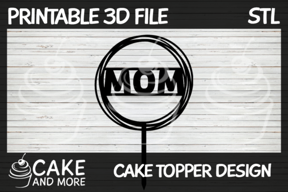 Bold Mom Circle Cake Topper: A Modern Tribute