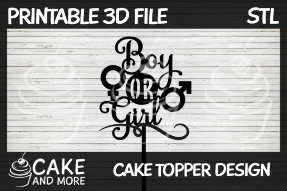 Boy or Girl Gender Reveal Topper