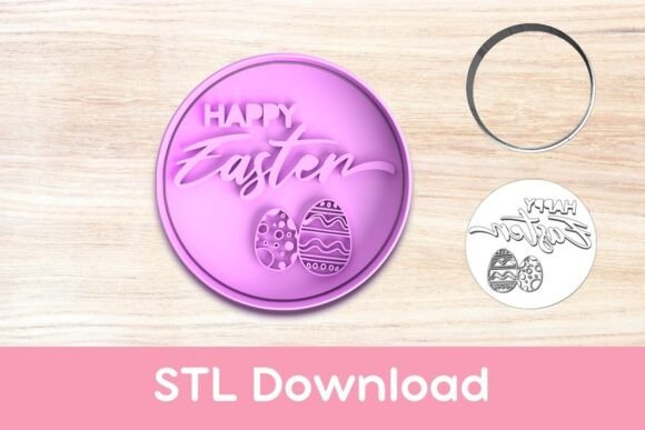 Celebrate Easter with Festive Cookies: The Happy Easter Cookie Cutter and Stamp STL