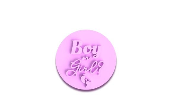 Celebrate the Upcoming Arrival with a Boy or Girl Cookie Cutter and Stamp STL