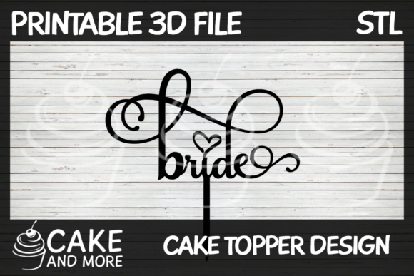 Charming Whimsical Bride Cake Topper