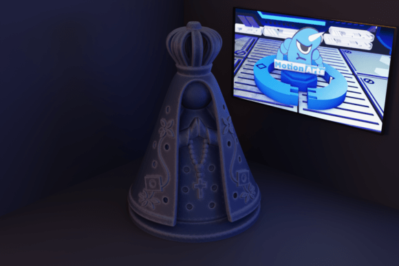 Discover the Charm of Our Lady of Aparecida in 3D Cartoon Form