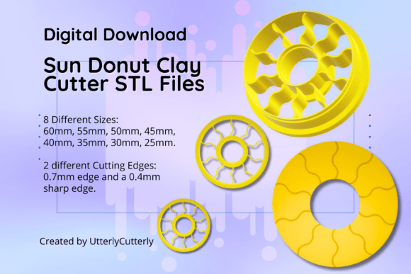 Discover the Versatile Clay Cutter STL File Sun Donut - Summer E