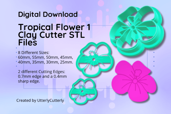 Discover the Versatile Clay Cutter STL File Tropical Flower 1- for Creative Projects