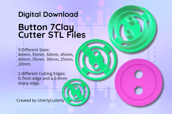 Discover the Versatility of Button-Earring Clay Cutters with STL Files