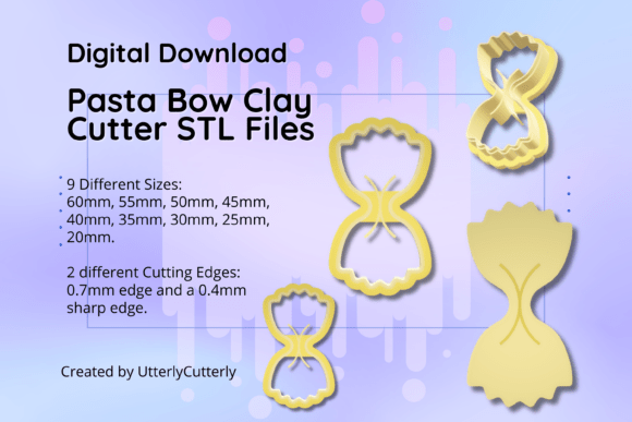 Discover the Versatility of Pasta Bow Clay Cutters with STL Files