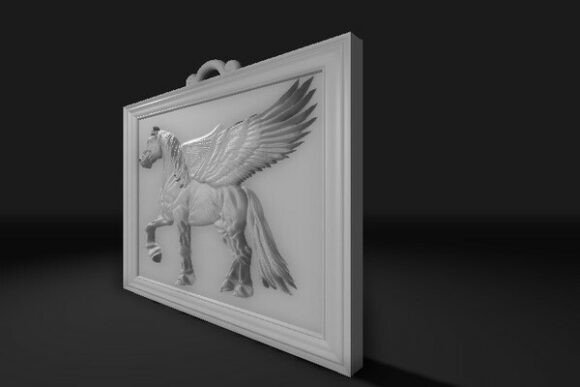 Embracing Creativity and Innovation with Pegasus Relief: A Photorealistic 3D Masterpiece