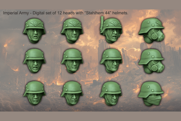 Enhance Your Miniatures with Stahlhelm 44 Helmet Set