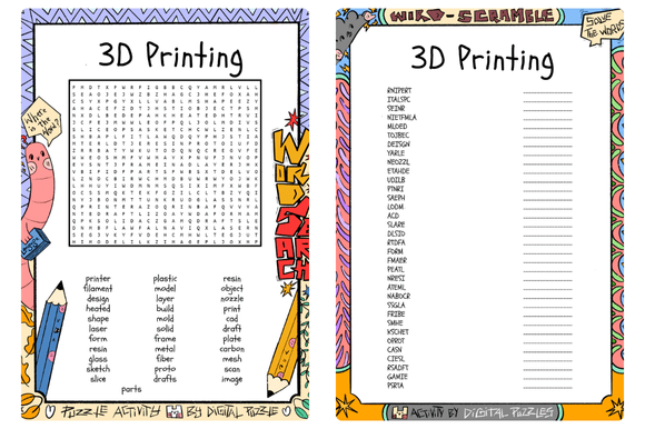 Exploring 3D Printing Word Search Scramble: A Fun and Educational Activity for Kids