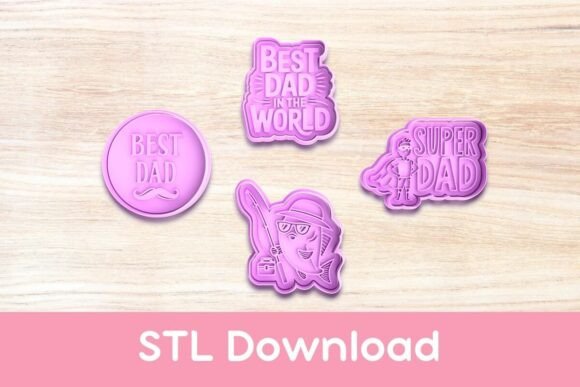 Fathers Day Pack 1 Cookie Cutters and Stamp STLs: A Heartfelt Gift for Dad