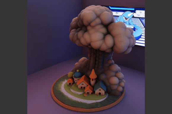 Nuclear Bomb City: A Striking 3D Concept