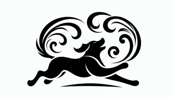Playful and Charming: Dog Chasing Its Tail