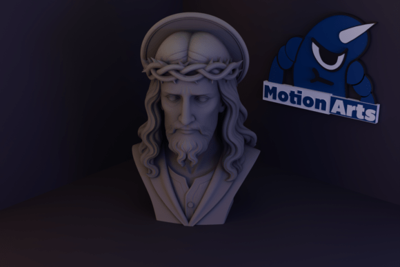 Serene Bust of Jesus Christ for 3D Printing