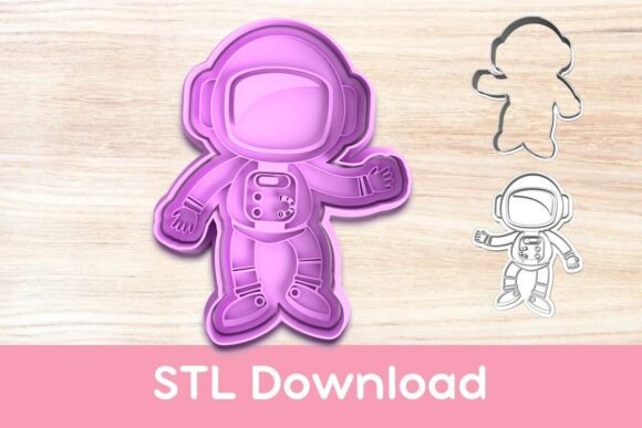 Spaceman Spacesuit Cookie Cutter and Stamp STL: A Perfect Addition to Your Space-Themed Baking