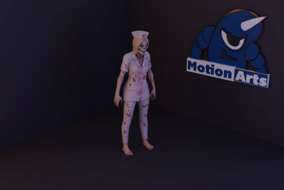Unleashing the Zombie Nurse: A Striking 3D Printing Model for Horror Enthusiasts