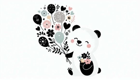 Unlocking Creativity with Bear Holding Balloons: A Versatile Digital Illustration for Modern Creators