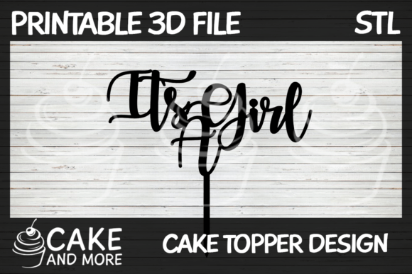 Welcome Your Little One with the Modern It's A Girl Script Topper